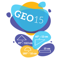 Lineālu ģeometrijas komplekts Geo Set 15 - precīzi lineāli, transportieris un trijstūri KORES
