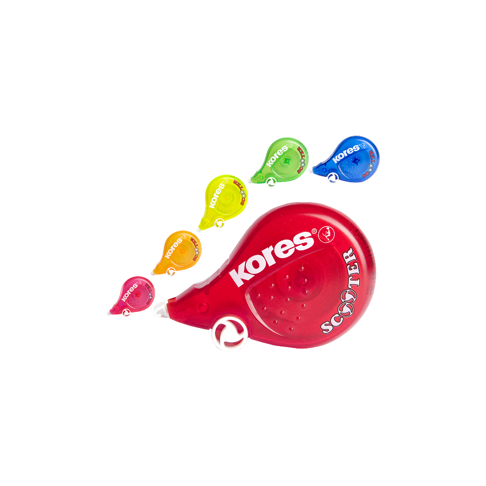 KORES SCOOTER correction tape, 8 m × 4.2 mm, blister pack