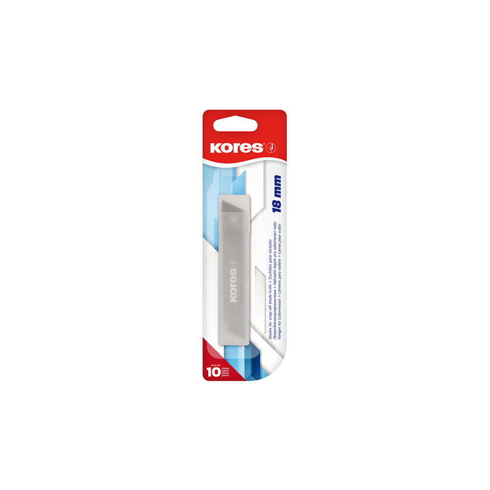 KORES 18 mm Utility Cutter refills, 10 pcs