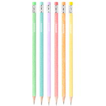 KORES GRAFITOS Style Pastel 6 gab. trīsstūrveida formas HB zīmuļi ar krāsainu dzēšgumiju