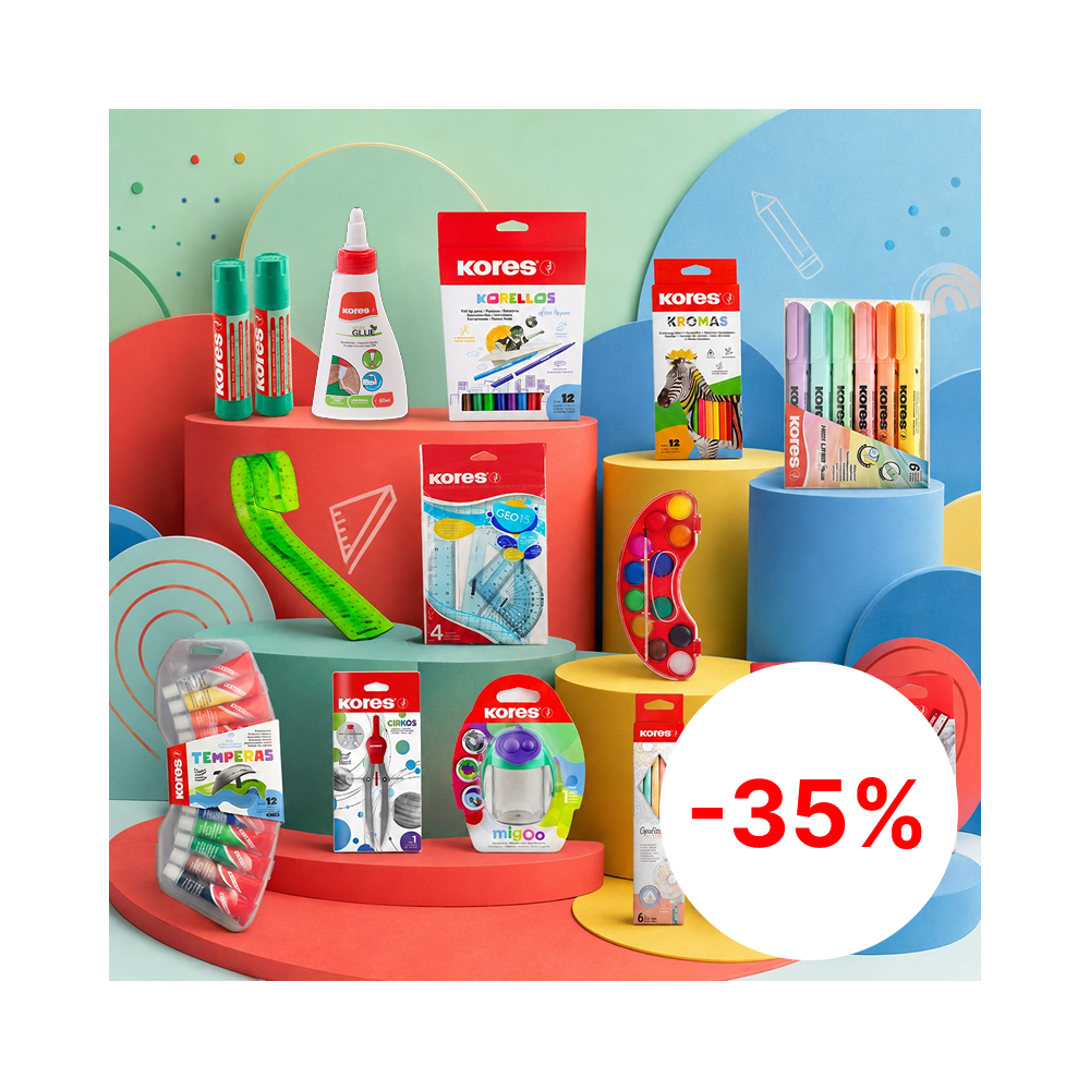 KORES Pamatskolas kancelejas komplekts | bmsbaltic.com