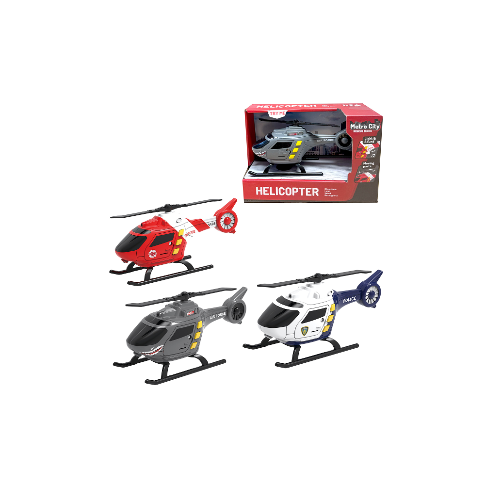 Metro City Helikopters ar skaņas un