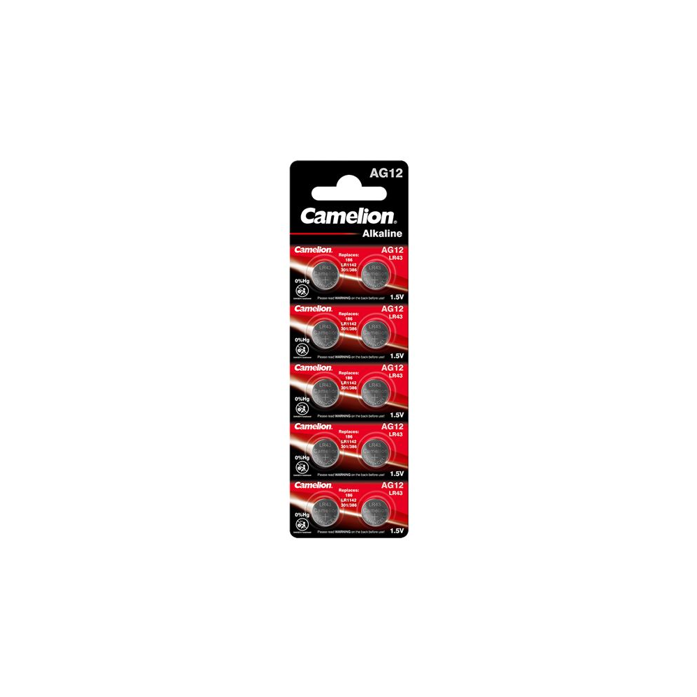 Camelion Alkaline AG12/LR43 uzticamas baterijas ikdienai