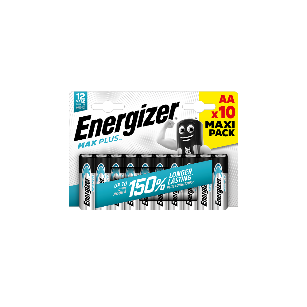 ENERGIZER MAX PLUS AA Baterijas ilgstošai veiktspējai