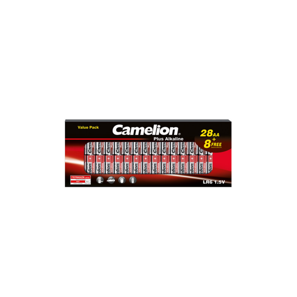 Camelion AA B28+8 baterijas ilgstošai enerģijai