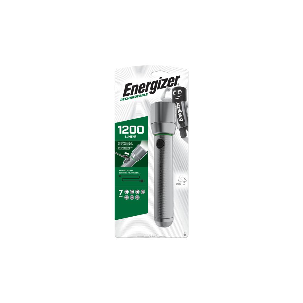 ENERGIZER METAL 1200lm lukturis ar 7 gaismas režīmiem