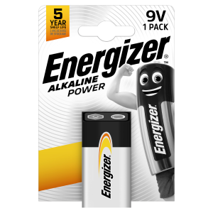 ENERGIZER Alkaline Power 9V uzticama jauda ikdienai