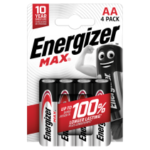 ENERGIZER MAX AA B4 1.5V Alkaline baterijas ilgstoša jauda