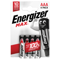 ENERGIZER MAX AAA B4 1.5V Alkaline baterijas ilgstoša jauda