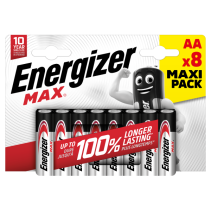 ENERGIZER MAX AA B8 1.5V Ilgstoša jauda ikdienai