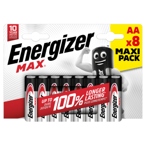 ENERGIZER MAX AA B8 1.5V Ilgstoša jauda ikdienai