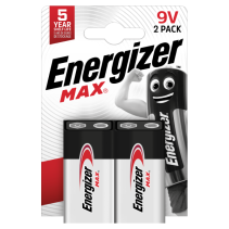 ENERGIZER MAX 9V B2 Ilgstoša jauda ikdienas ierīcēm