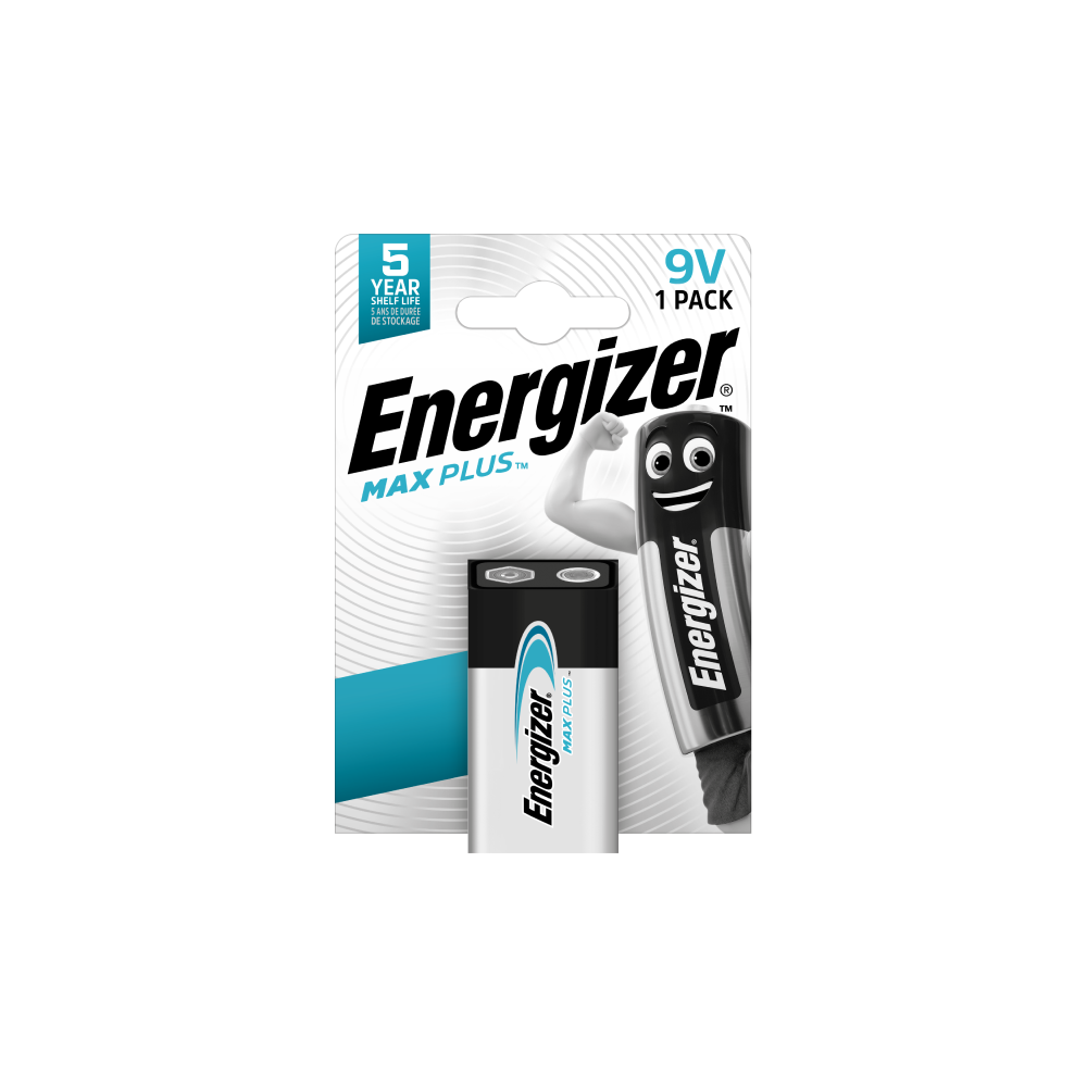 ENERGIZER MAX PLUS 9V B1 Ilgstoša jauda ierīcēm