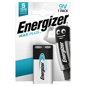ENERGIZER MAX PLUS 9V B1 Ilgstoša jauda ierīcēm