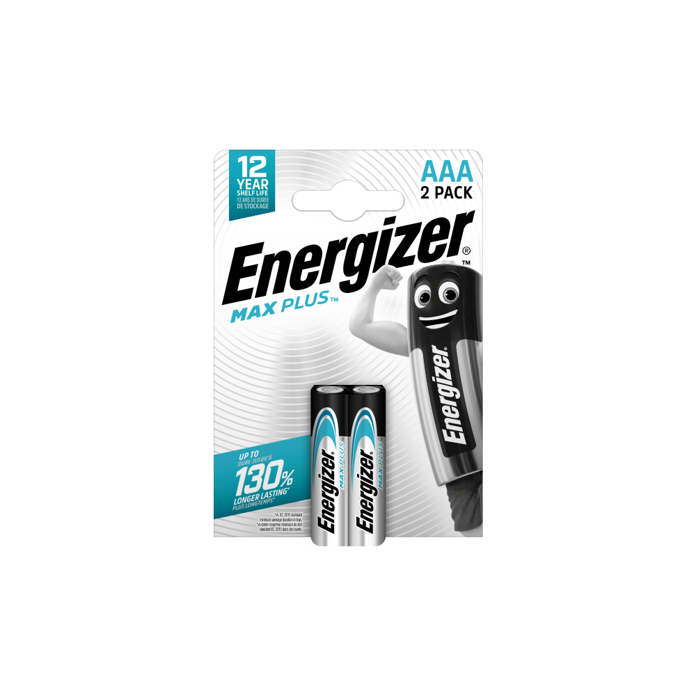 ENERGIZER MAX PLUS AAA Baterijas ilgstošai veiktspējai