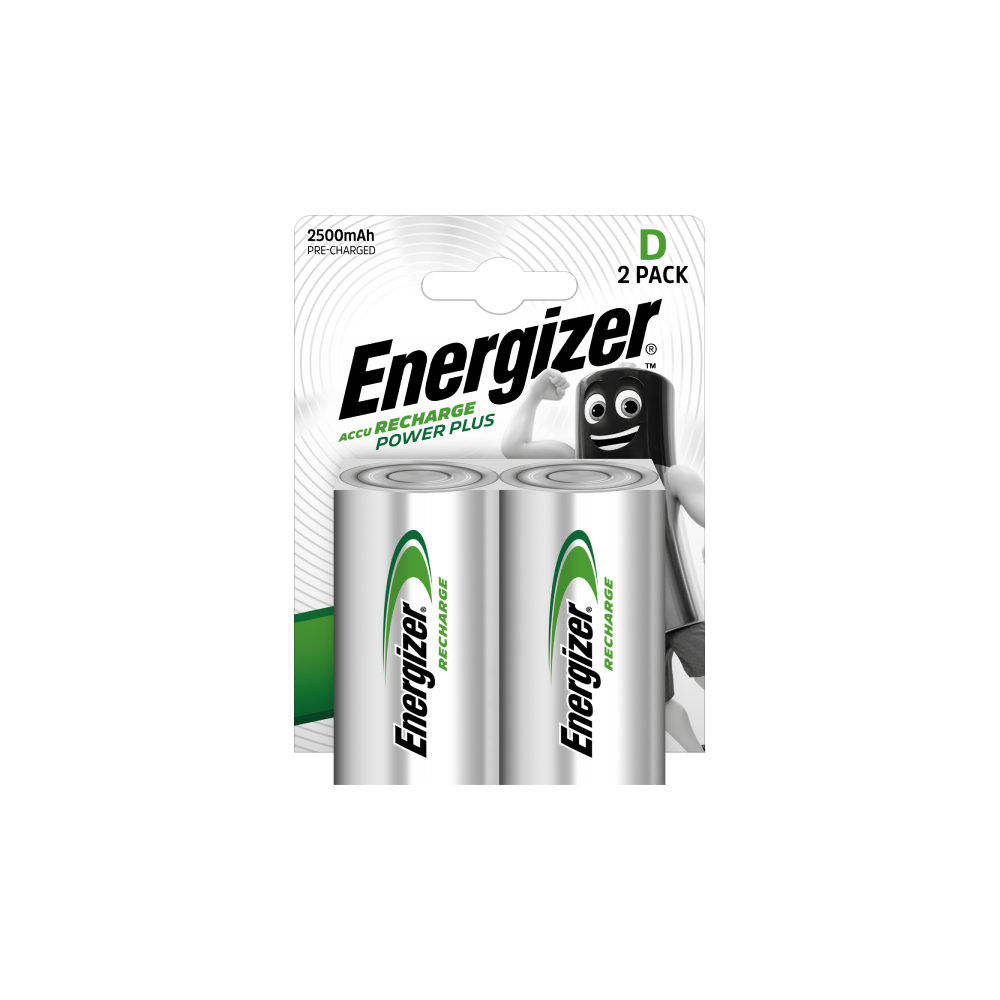 ENERGIZER lādējamās baterijas Power Plus D 2500mAh