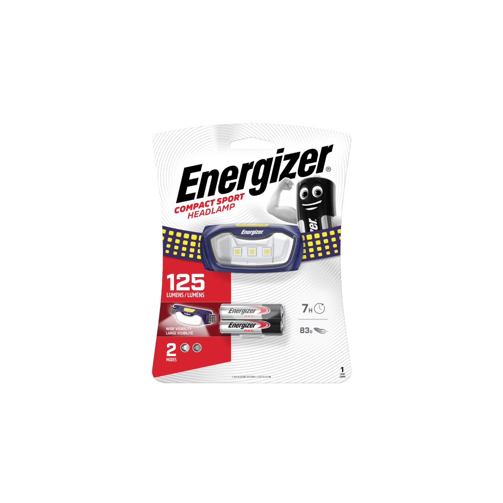 ENERGIZER Compact Sport 125lm galvas lukturis pārgājieniem