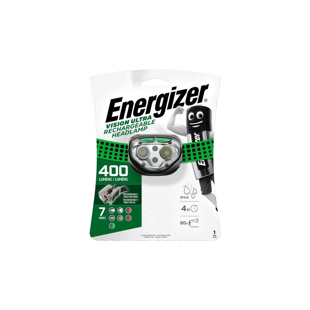 ENERGIZER VISION ULTRA 400lm lukturis ar USB uzlādi