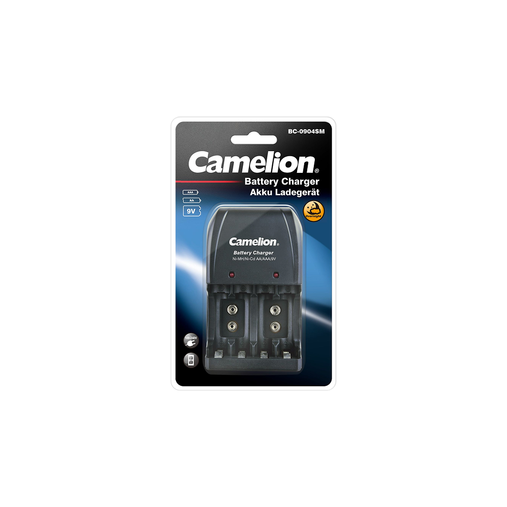 Camelion PLUG-IN BC-0904S lādētājs AA/AAA/9V baterijām