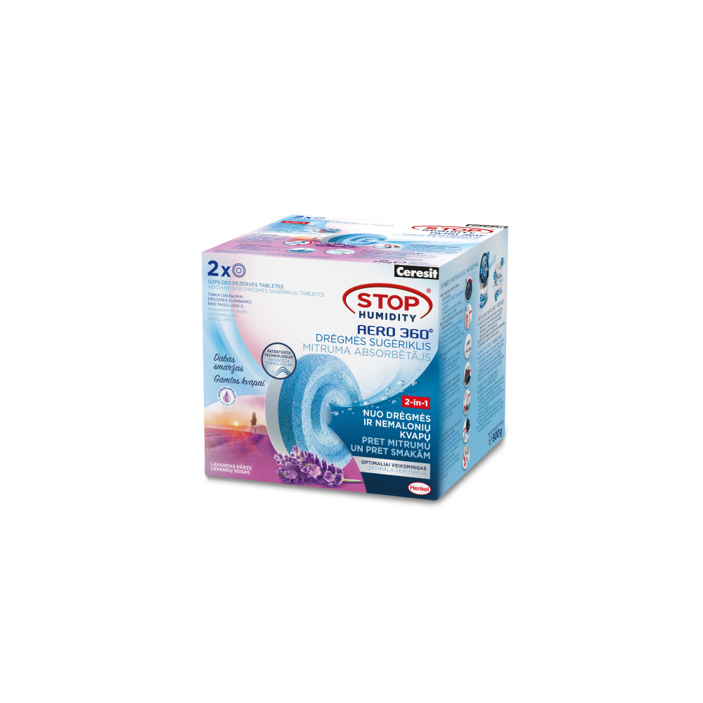 Ceresit AERO 360° Relaxing Lavander mitruma tablete
