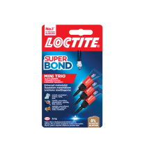 LOCTITE Super Bond Mini Trio momentlīme, caurspīdīga, 3 x 1g